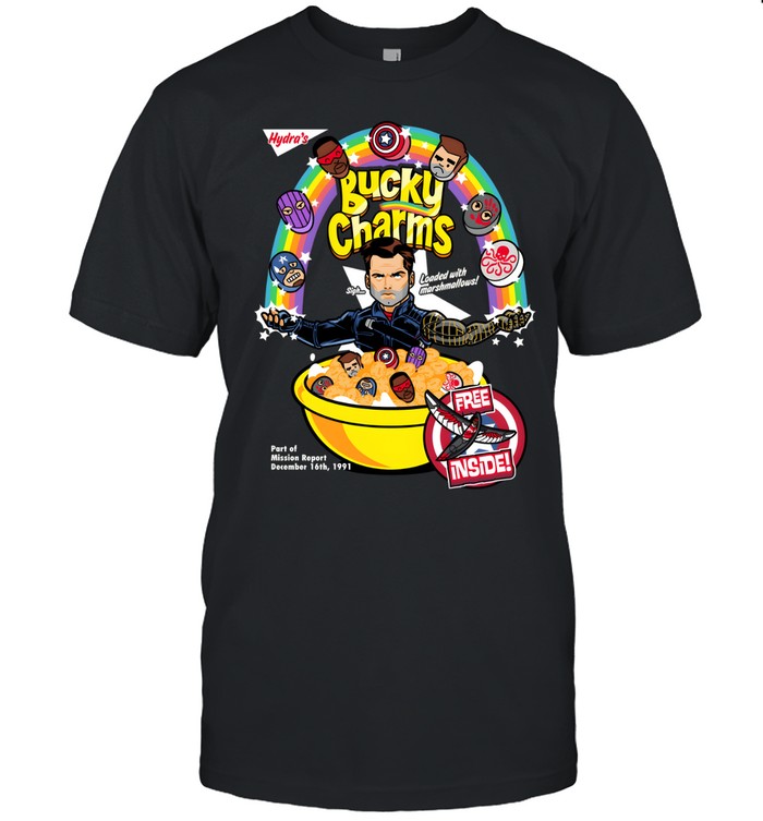 Bucky Charms Funny Winter Soldier Cereal Box Unisex T-Shirt