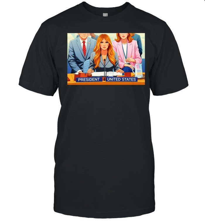 Melania Trump is president chair UN cartoon Unisex T-Shirt