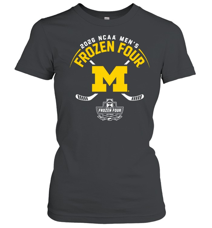 Michigan Wolverines Men’s Hockey 2026 Frozen Four Women T-Shirt