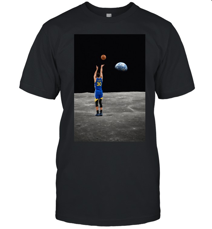 Stephen Curry Shooting From the Moon Unisex T-Shirt