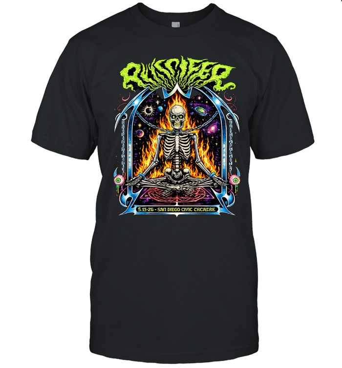 At San Diego Civic Theatre On May 13 2026 Flaming Skeleton Unisex T-Shirt