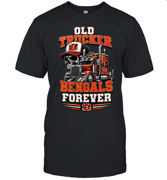 Cincinnati Bengals old trucker forever skull Unisex T-Shirt