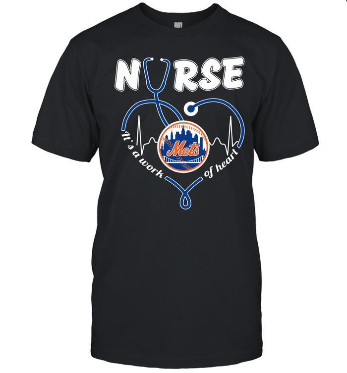 New York Mets nurse it’s a work of heart stethoscope shaped heart Unisex T-Shirt
