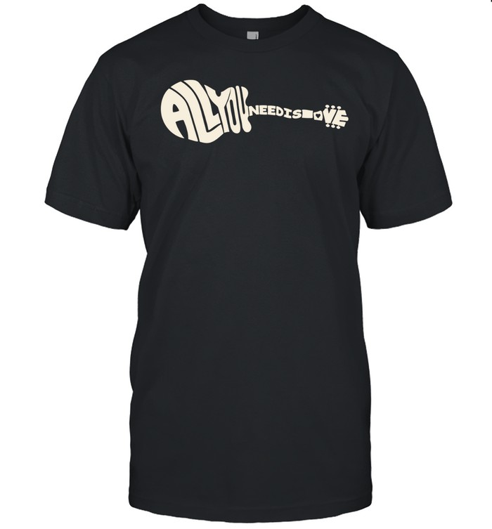 Peace and music guitar all you need is love Unisex T-Shirt