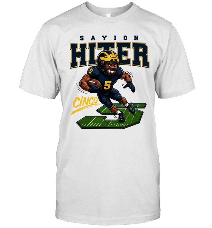 Savion Hiter Michigan Football Cinco Caricature Unisex T-Shirt