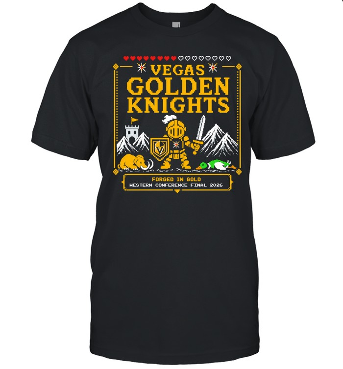 Vegas Golden Knights 2026 Western Conference Final Pixelated Knight Unisex T-Shirt