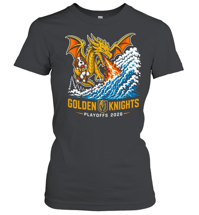 Vegas Golden Knights Golden Knights Playoff 2026 Cluiche Ceannais Chomhdhála an Iarthair Women T-Shirt