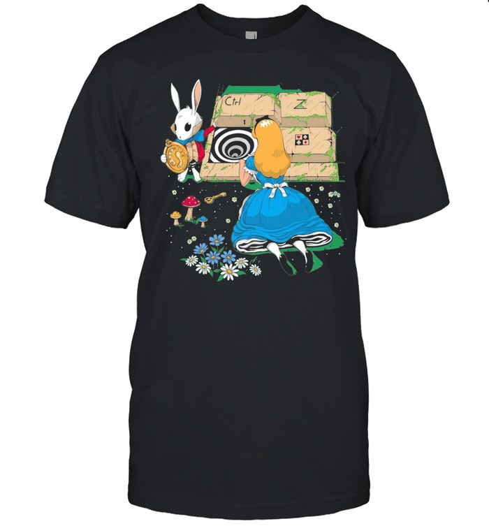 Alice in Wonderland and Ctrl Z Unisex T-Shirt