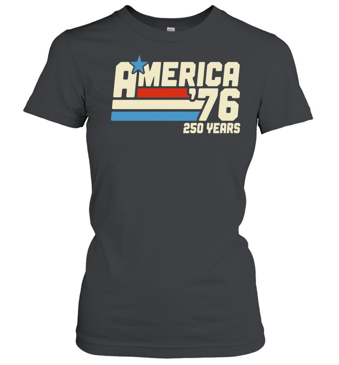 America 1976 250 years patriotic flag stripes and star Women T-Shirt