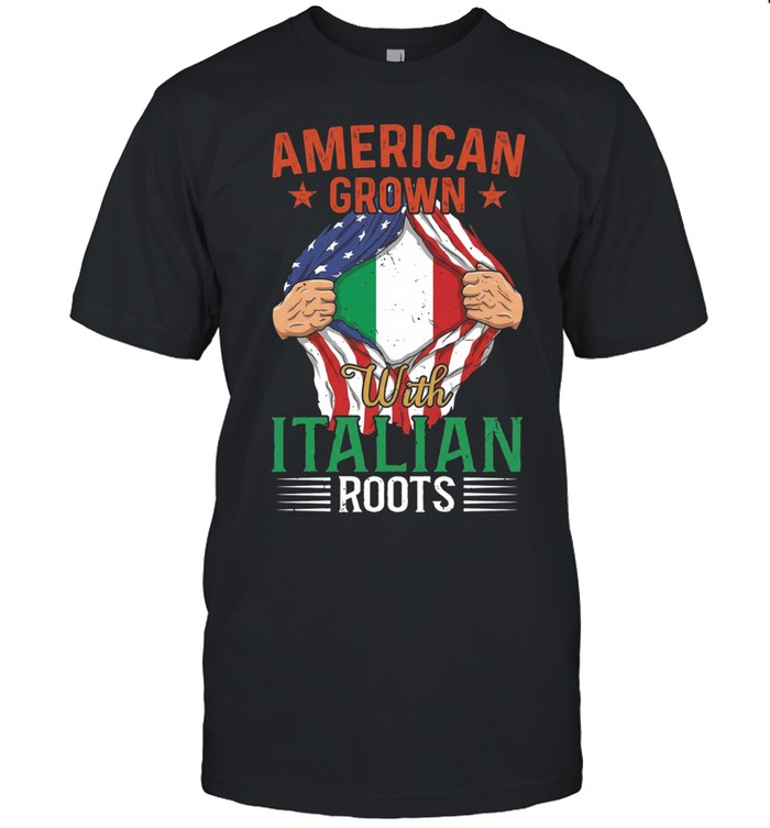 American Grown with Italian Roots Heritage Unisex T-Shirt