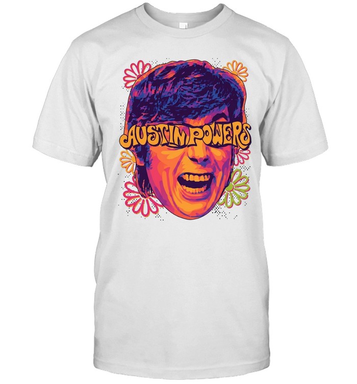 Austin Powers Groovy Retro Flower Face Close Up Pop Unisex T-Shirt