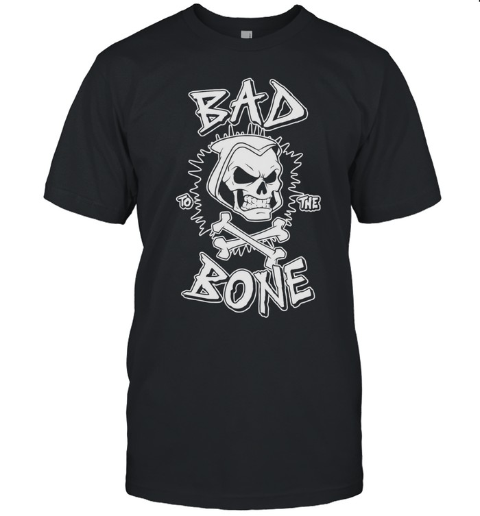 Bad To The Bone Skull Skeleton Crossbones Rock Unisex T-Shirt