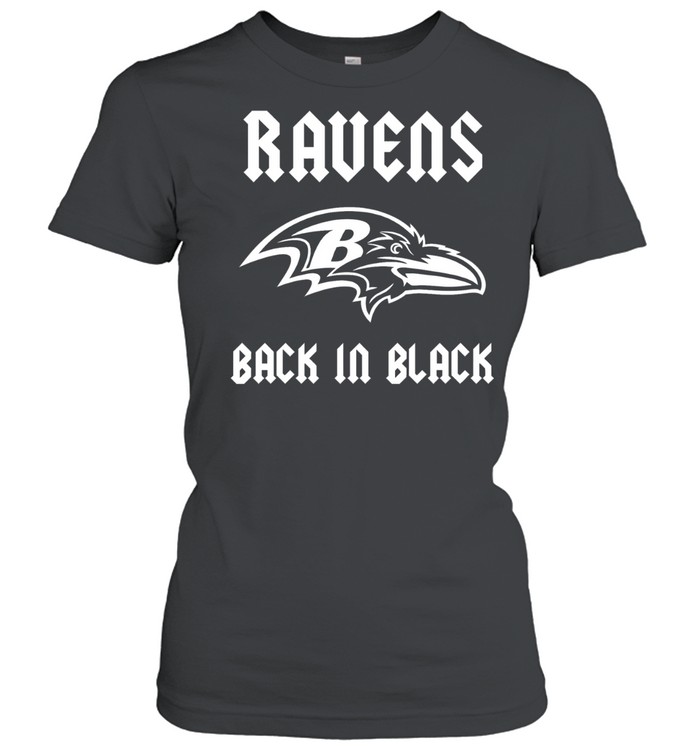 Baltimore Ravens back in black logo Women T-Shirt