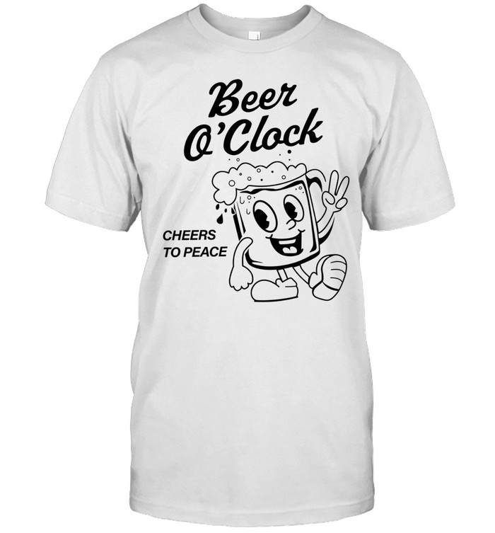 Beer O’clock cheers to peace cartoon funny Unisex T-Shirt