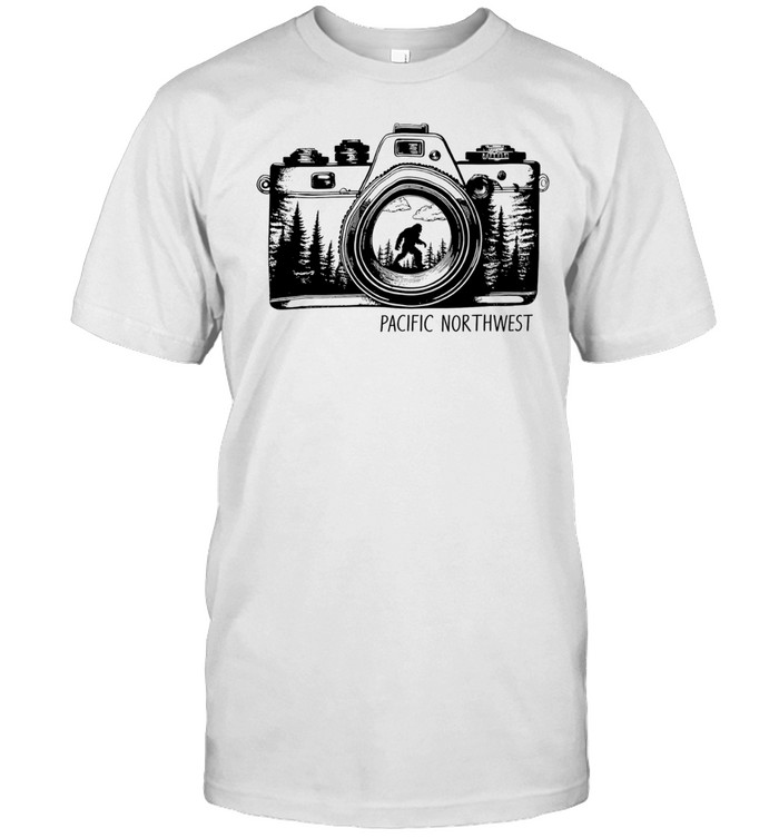 Bigfoot Pacific Northwest camera lens nature forest wilderness adventure Unisex T-Shirt