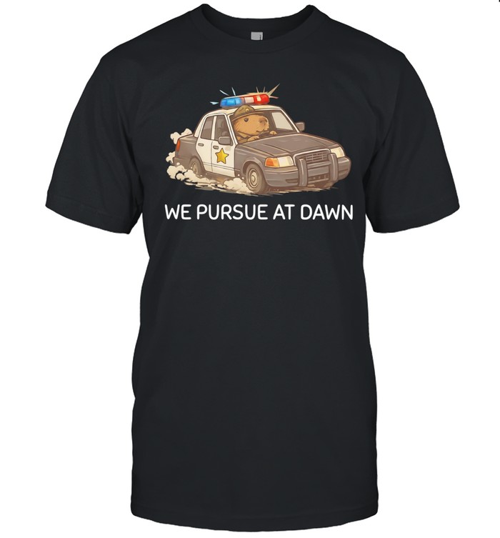 Capybara Police Officer We Pursue at Dawn Unisex T-Shirt