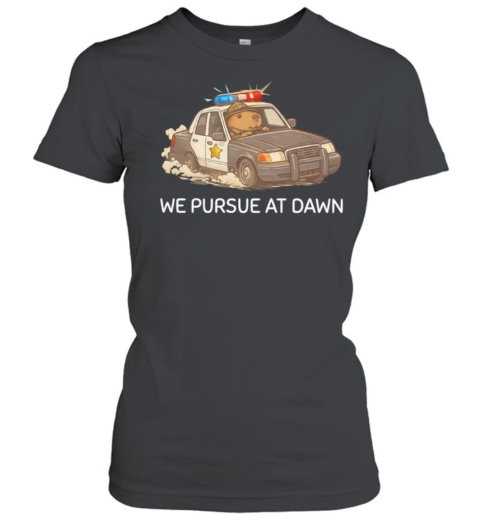 Capybara Police Officer We Pursue at Dawn Women T-Shirt
