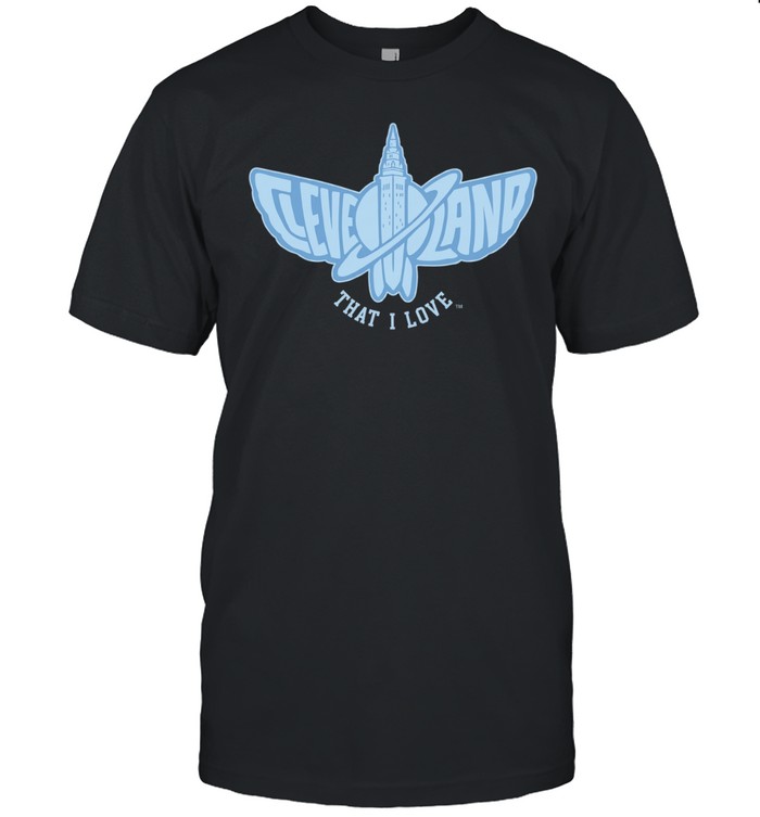 Cleveland That I Love city skyline moth butterfly logo Unisex T-Shirt