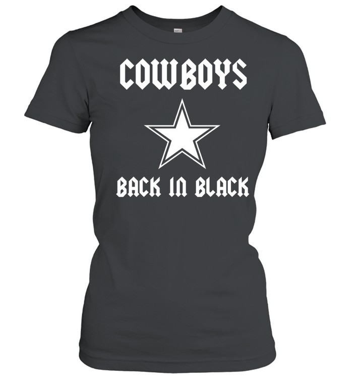 Dallas Cowboys back in black logo Women T-Shirt