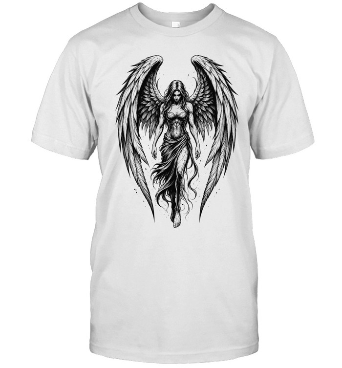 Dark Angel Wings Girl Unisex T-Shirt