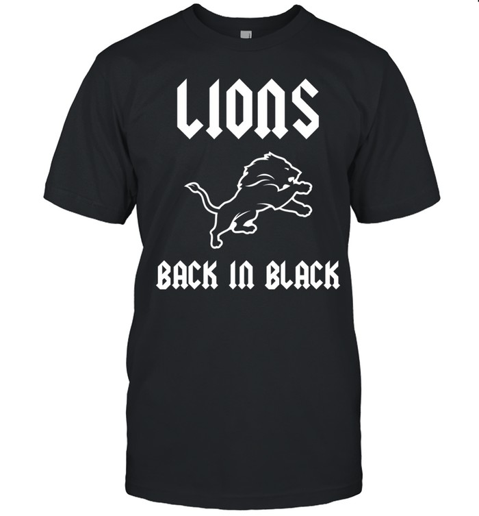 Detroit Lions back in black logo Unisex T-Shirt