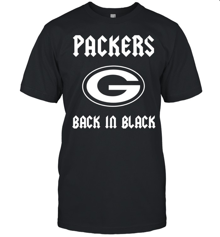 Green Bay Packers back in black logo Unisex T-Shirt