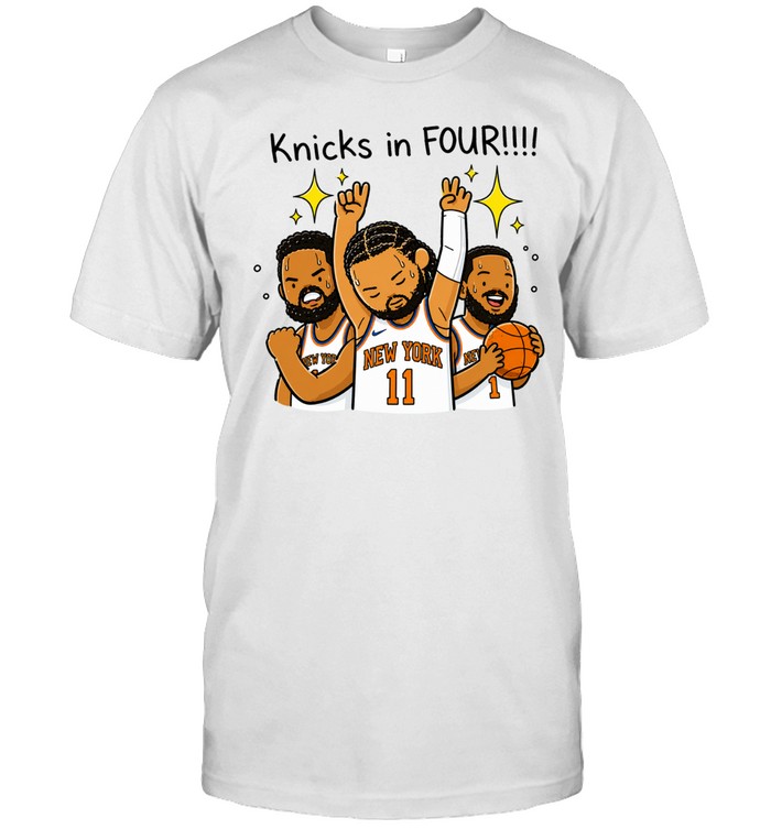 Jalen Brunson Knicks in Four Cartoon Basketball Finals 2026 Unisex T-Shirt