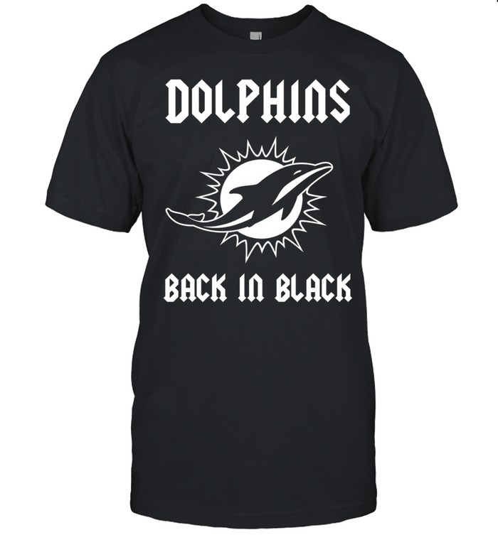 Miami Dolphins back in black logo Unisex T-Shirt