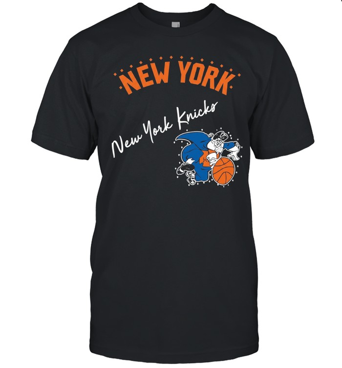 New York Knicks bulldog cape mascot dunking illustration Unisex T-Shirt