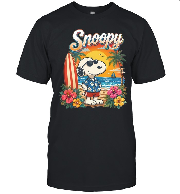 Peanuts Snoopy the beach is my happy place Unisex T-Shirt