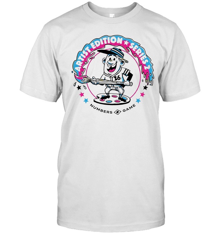 Retro Artist Edition Series 2 Numbers Game 26 Cartoon Baseball Paint Palette Mascot Unisex T-Shirt