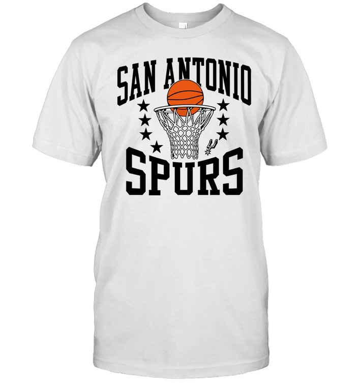 San Antonio Spurs Basketball and Hoop Logo National Basketball Association Unisex T-Shirt