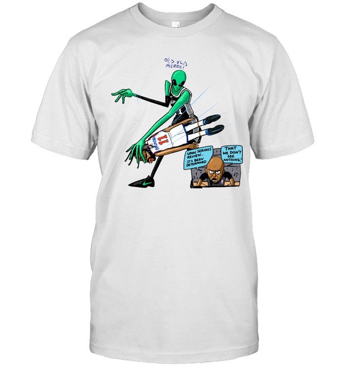 San Antonio Spurs Victor Wembanyama Alien vs New York Knicks Jalen Brunson Merde Comic Finals 2026 Unisex T-Shirt