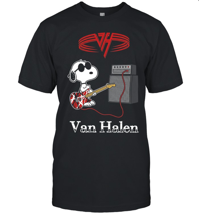 Snoopy Playing Guitar Rock Band Music Parody Unisex T-Shirt