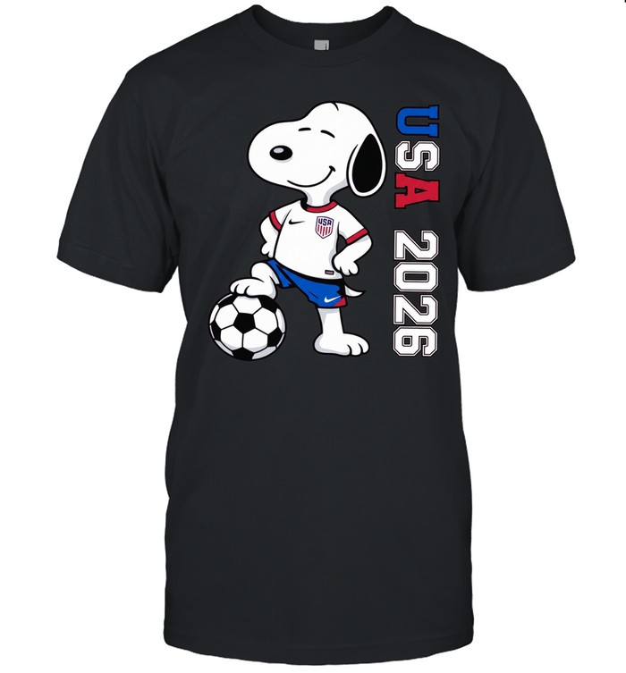 Snoopy USMNT 2026 World Cup Soccer Team Character Logo shirt for Fans of USA 2026 Unisex T-Shirt