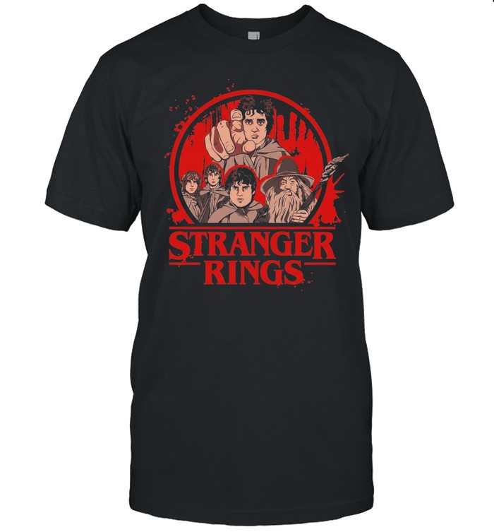 Stranger Rings Lord Of The Rings Stranger Things Mashup Parody Horror Unisex T-Shirt