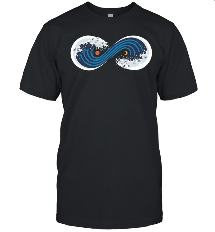 Sun and Moon Endless Great Wave vintage Unisex T-Shirt