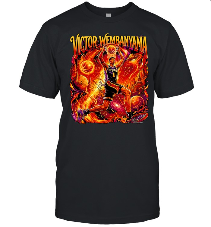 The Alien UFO Space Victor Wembanyama dunk San Antonio Spurs Basketball Vintage Unisex T-Shirt