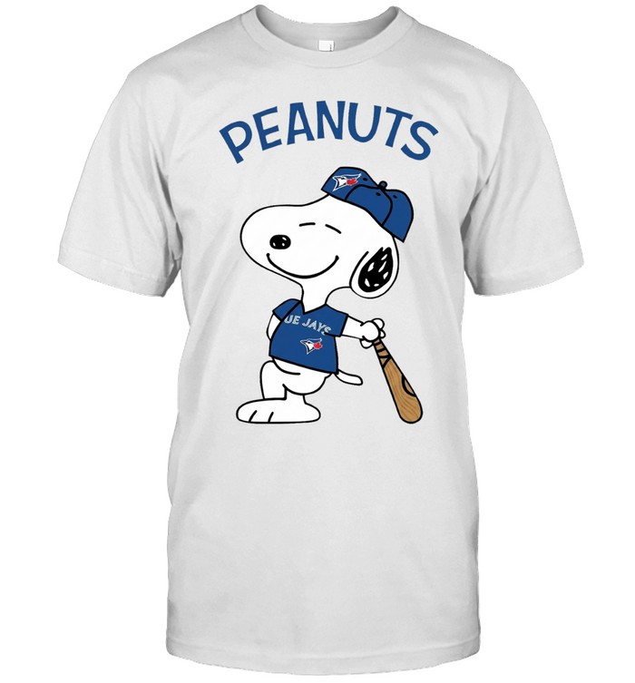 Toronto Blue Jays x Peanuts Snoopy logo cartoon pose Unisex T-Shirt