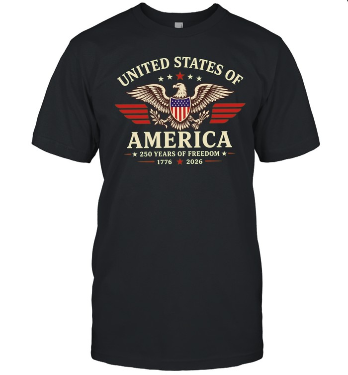 United States of America 250 years of freedom 1776 2026 bald eagle patriotic Unisex T-Shirt