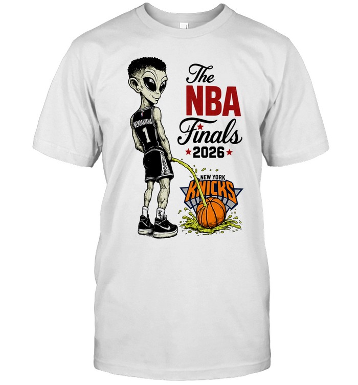 Victor Wembanyama Peeing On Alien Cartoon Anti Knicks Finals 2026 Unisex T-Shirt