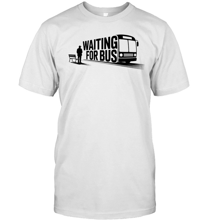 Waiting for bus public transport minimalist typography Unisex T-Shirt