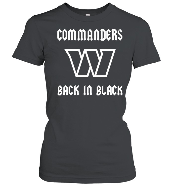 Washington Commanders back in black logo Women T-Shirt