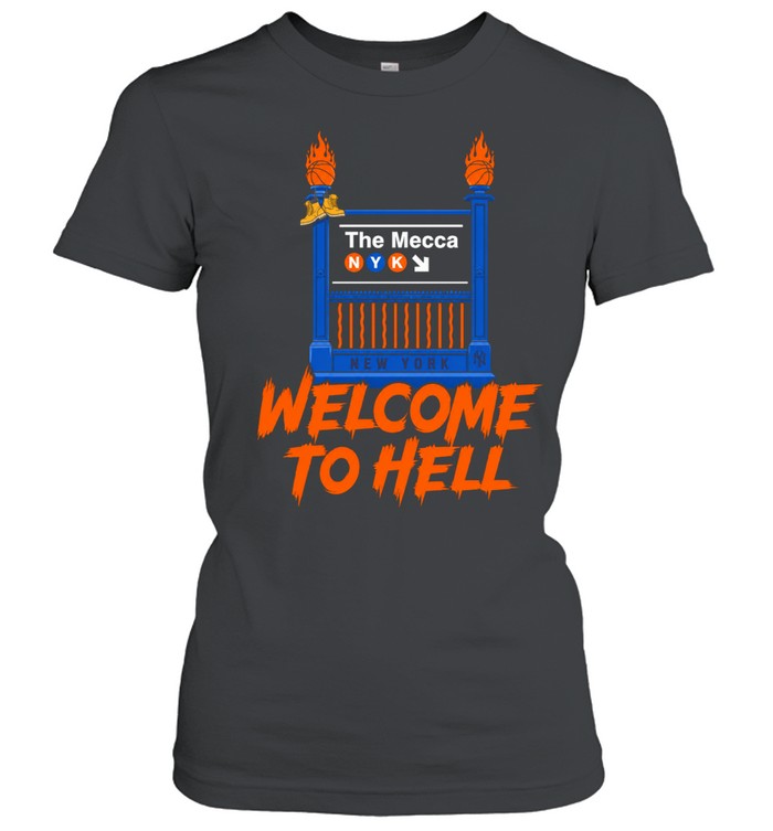 Welcome To Hell The Mecca Subway Sign Basketball Women T-Shirt