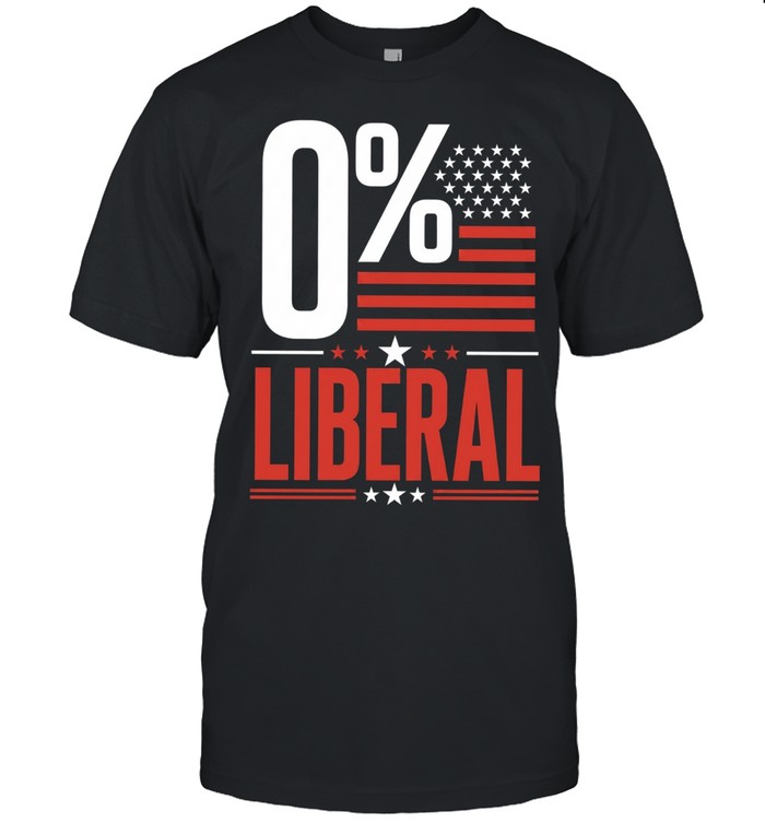 0% Liberal American Flag Conservative Unisex T-Shirt