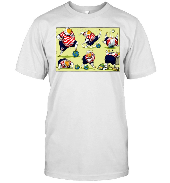 Donald Trump USA Soccer FIFA Fair Play Political Cartoon Unisex T-Shirt