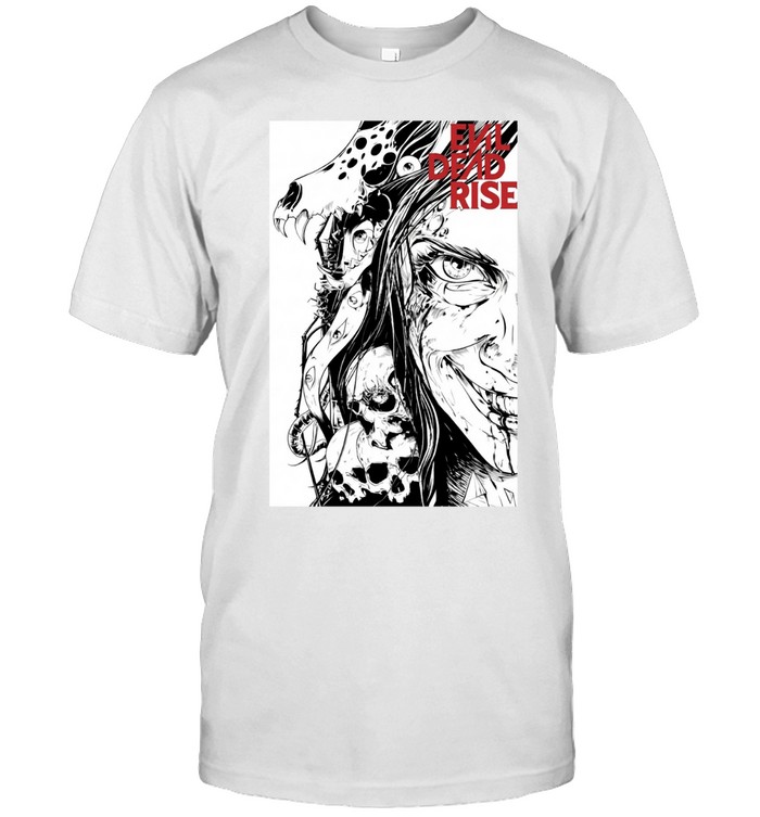 Evil Dead Rise Black and White Horror Movie Sketch Skull Face Unisex T-Shirt