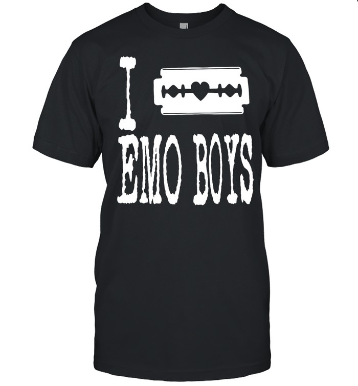 I love emo boys heart razor blade Unisex T-Shirt