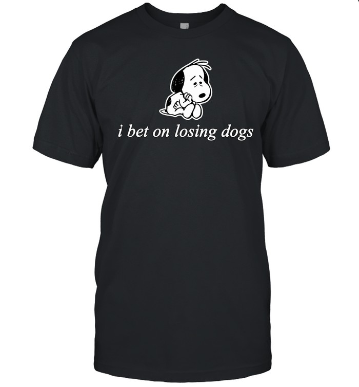 Snoopy I Bet on Losing Dogs Peanuts sad Unisex T-Shirt