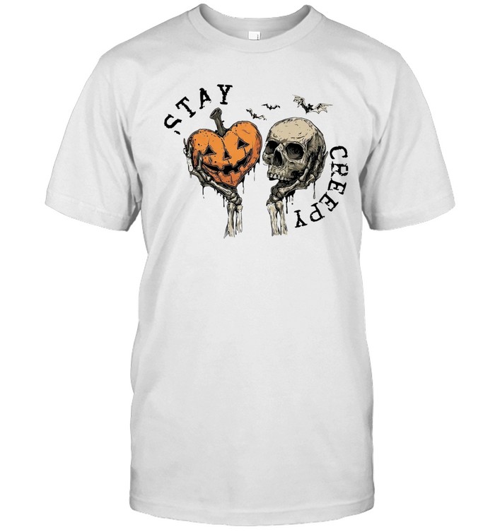Stay creepy pumpkin skull Unisex T-Shirt